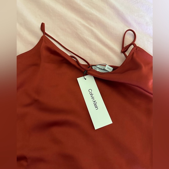 CALVIN KLEIN WOMEN SATIN SLIP DRESS, NEW WITH TAG - Picture 5 of 5
